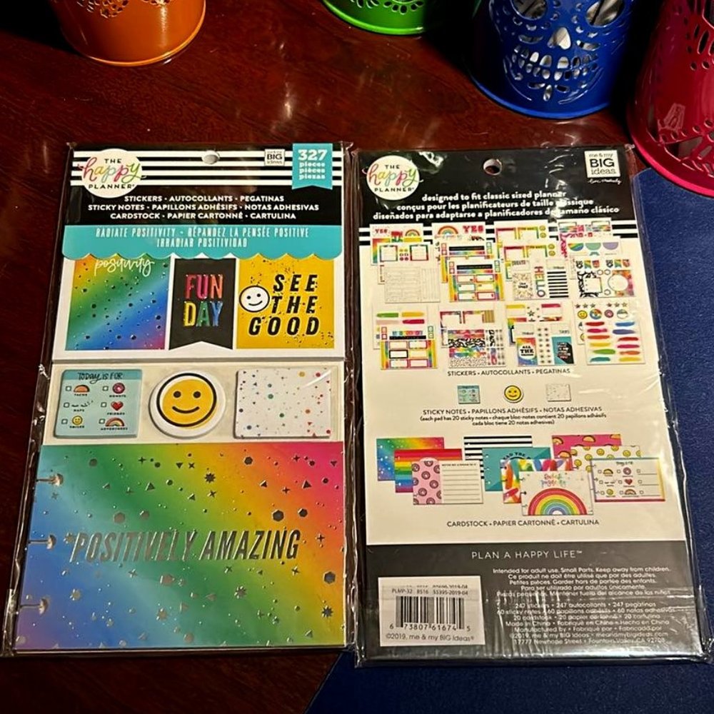 Happy Planner - Multi Accessory Pack - 327 pieces- Radiate Positivity - NEW